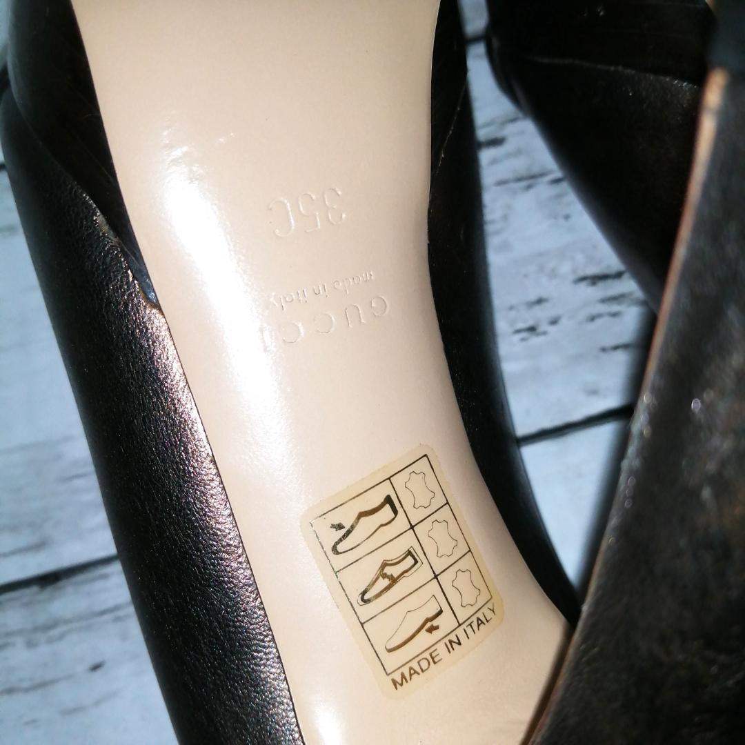 ○gucci パンプス ホースビット オープントゥ パンプス