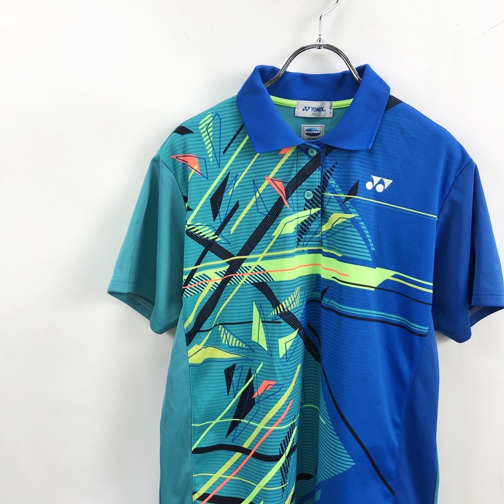 YONEX/ Yonex короткий рукав спорт рубашка форма спорт одежда вышивка Logo общий рисунок оттенок голубого размер женский XO настольный теннис теннис бадминтон 