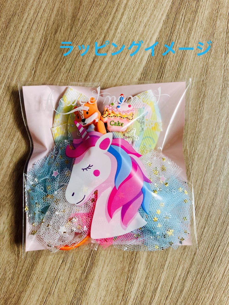 ハンドメイド ユニコーンカラー×花柄 ヘアゴム - 通販 - guianegro.com.br