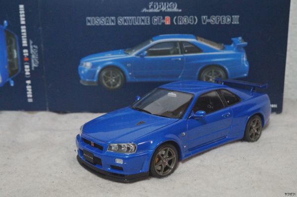 【ネット限定】 V-SPECⅡ (R34) GT-R スカイライン 日産 エブロ 1/24 ブルー ミニカー 乗用車 【ネット限定】 V-SPECⅡ (R34) GT-R スカイライン 日産 エブロ 1/24 ブルー ミニカー 乗用車