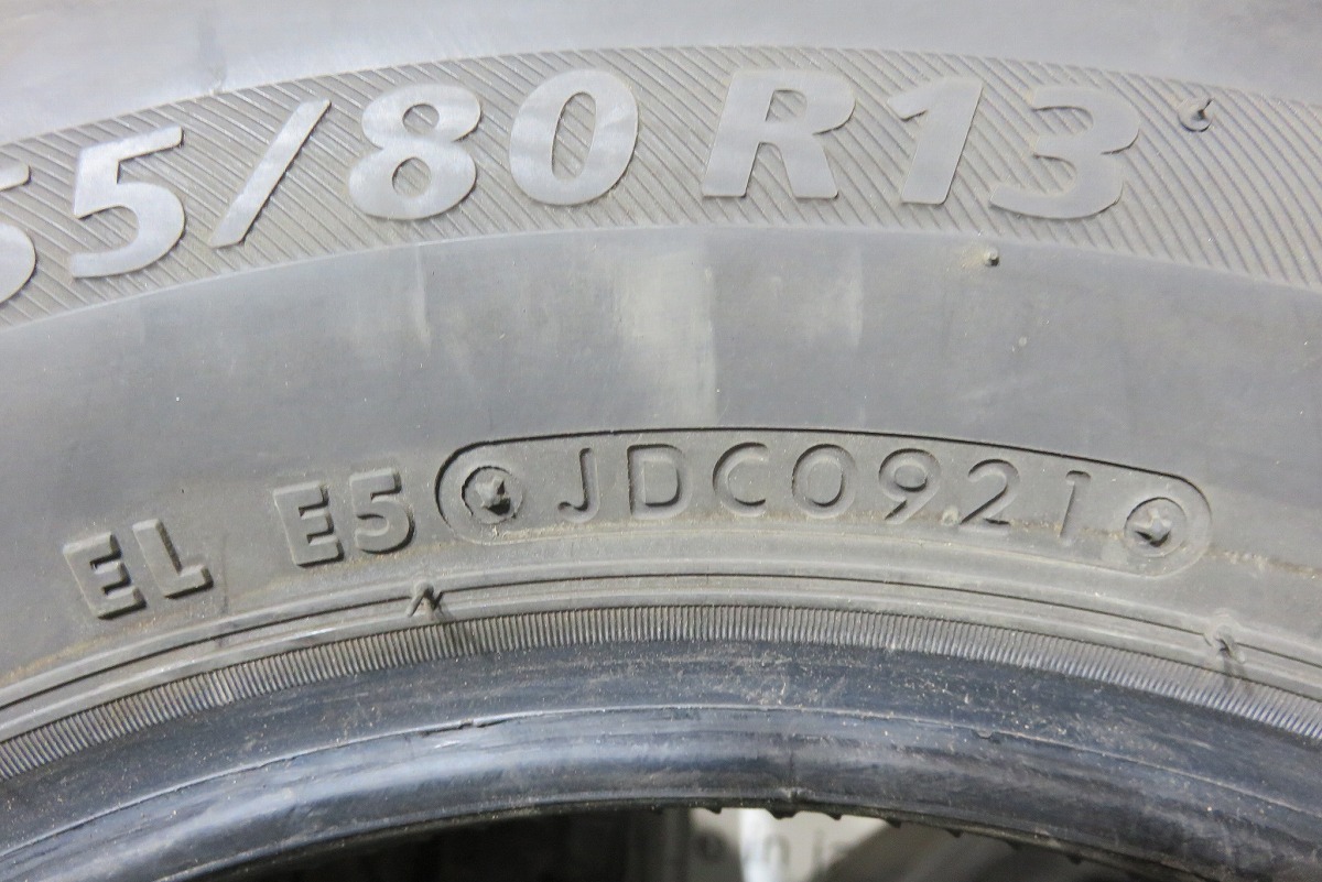 BRIDGESTONE／ブリジストン NEXTRY 155/80R13 4本SET／2021年製 7分山 オンロード／中古 ／23030115_画像8