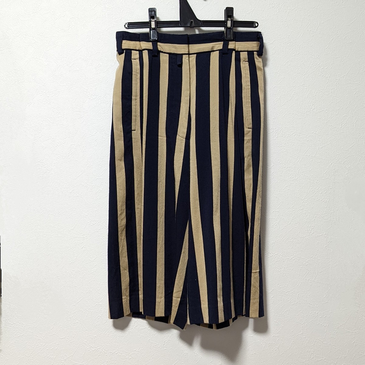 Dries Van Noten wool stripes wide pants size34ドリスヴァンノッテン ウール ストライプワイドパンツ サイズ34