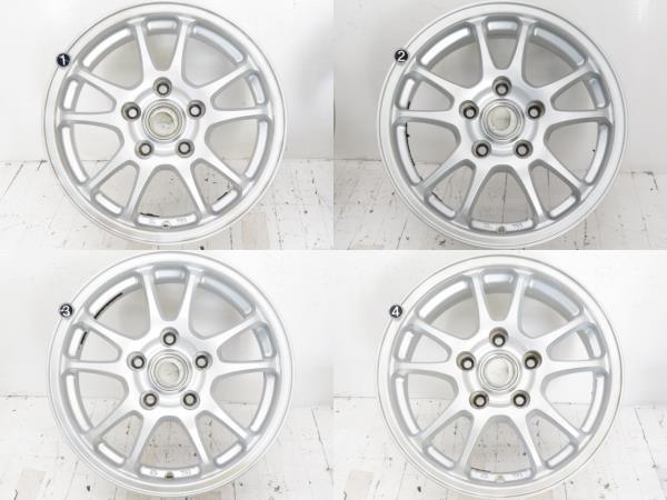 中古アルミホイール 4本セット 15インチ 15x6J +45 5穴 PCD114.3 ECO FORME エコフォルム 送料無料（沖縄、離島除く）a16730_画像3