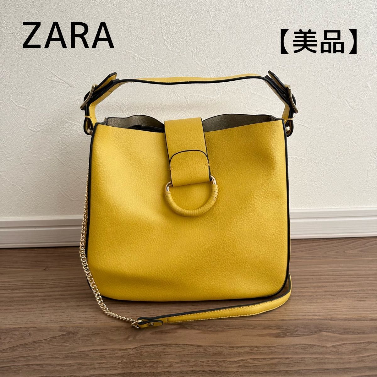 【最終価格】ZARA ザラ　 ショルダーバッグ トートバッグ　2way 肩掛け 斜め掛けバッグ レザー レディースバッグ