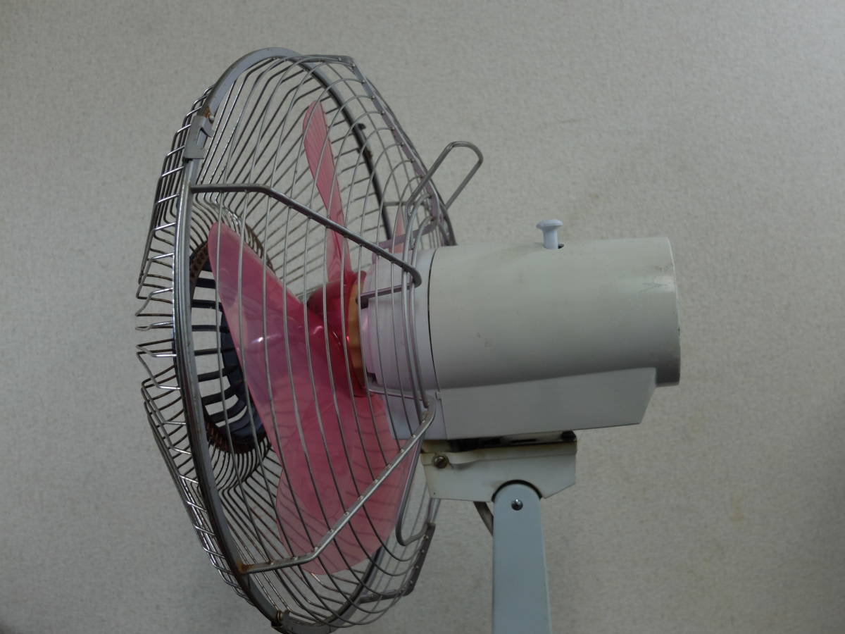 **.! red feather! Toshiba D-30PA operation goods!TOSHIBA Showa Retro antique electric fan 30cm 4 sheets wings root **