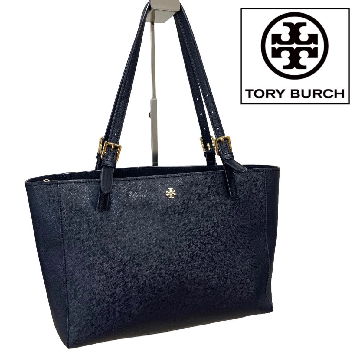 □大容量A4□TORY BURCH トリーバーチ 肩掛けチェーントートバッグ 黒-