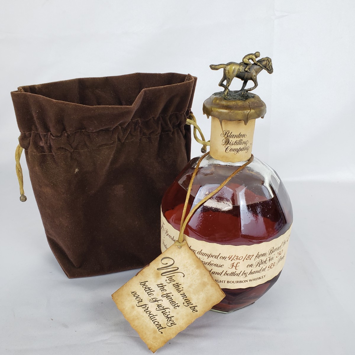 古酒 未開栓 Blanton ブラントン ケンタッキー 1987年 ウイスキー バーボンウイスキー 巾着袋付き 750ml
