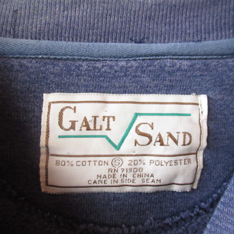 0GALT SAND*90s тренировочный футболка колледж Logo University of Notre Dame 90 годы б/у одежда * мужской темно-синий серия S размер 