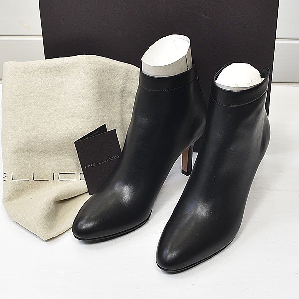  new goods PELLICO Perry koTAXI 80 TR heel short boots 36 black l23c2867