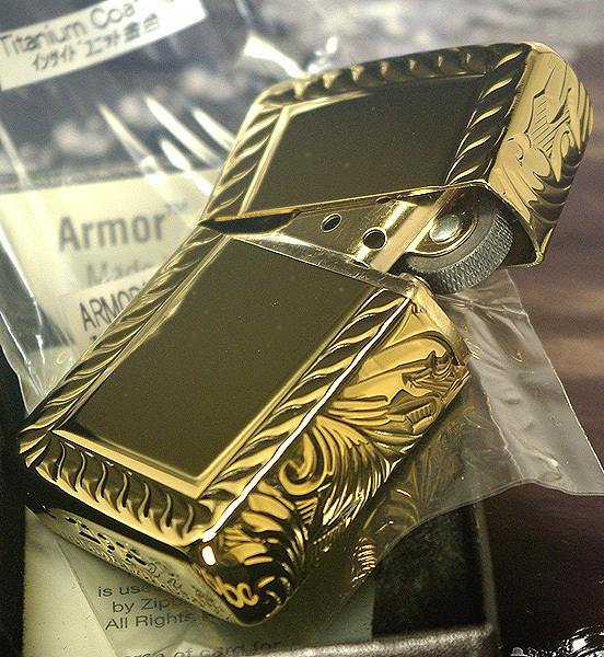 ヤフオク! - 【ZIPPO】アーマー アラベスク 深彫サイド ゴールドチ...