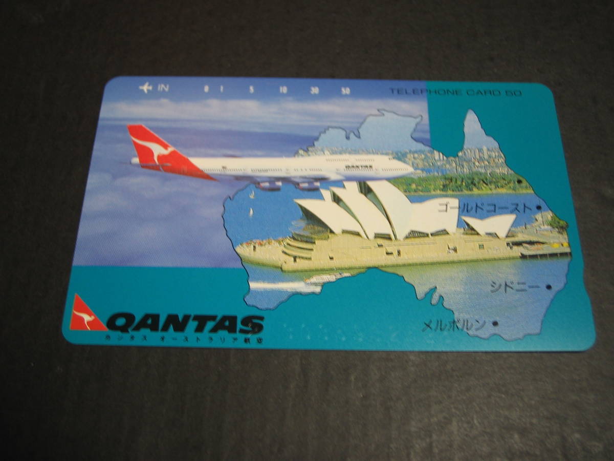 テレホンカード　未使用　１枚　カンタス・オーストラリア航空_画像1