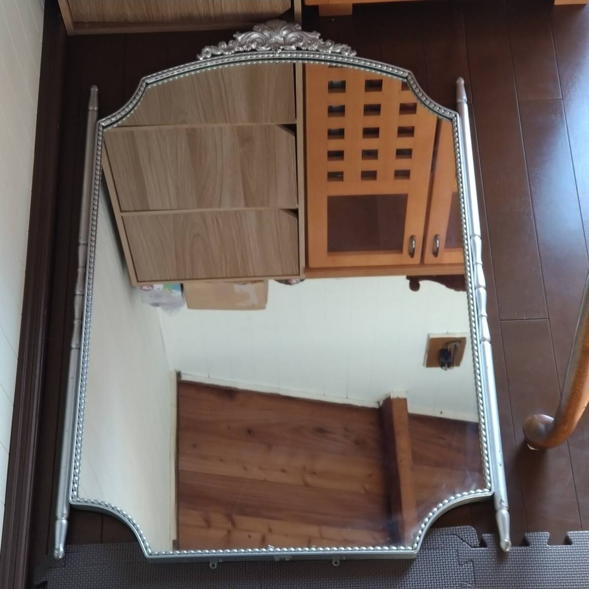 大きい鏡 美容室 アンティーク調 鏡 -
