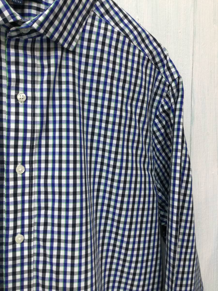 Tommy Hilfiger トミーヒルフィガー 美品 コットン長袖シャツ チェック ワイシャツ メンズXL 良品綺麗の画像4