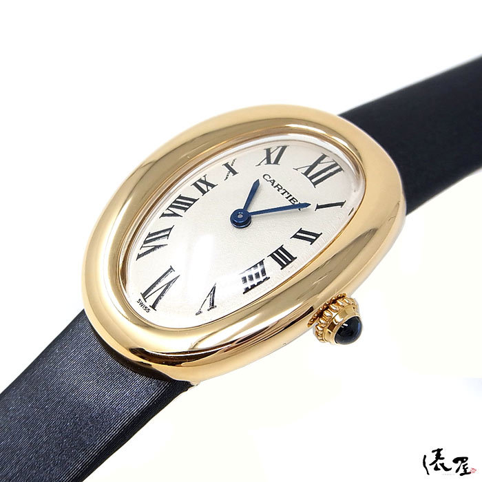 [ Cartier ]K18YG Baignoire D пряжка превосходный товар 750 чистое золото женский часы Cartier. магазин 