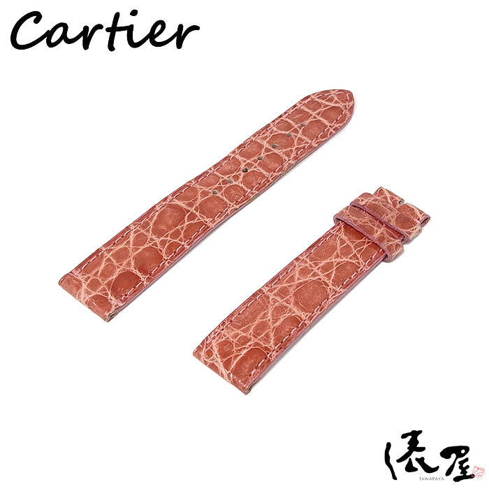 【カルティエ】マストタンク LM 純正ベルト ピンク 時計 メンズ Cartier Tank 俵屋 PR50058