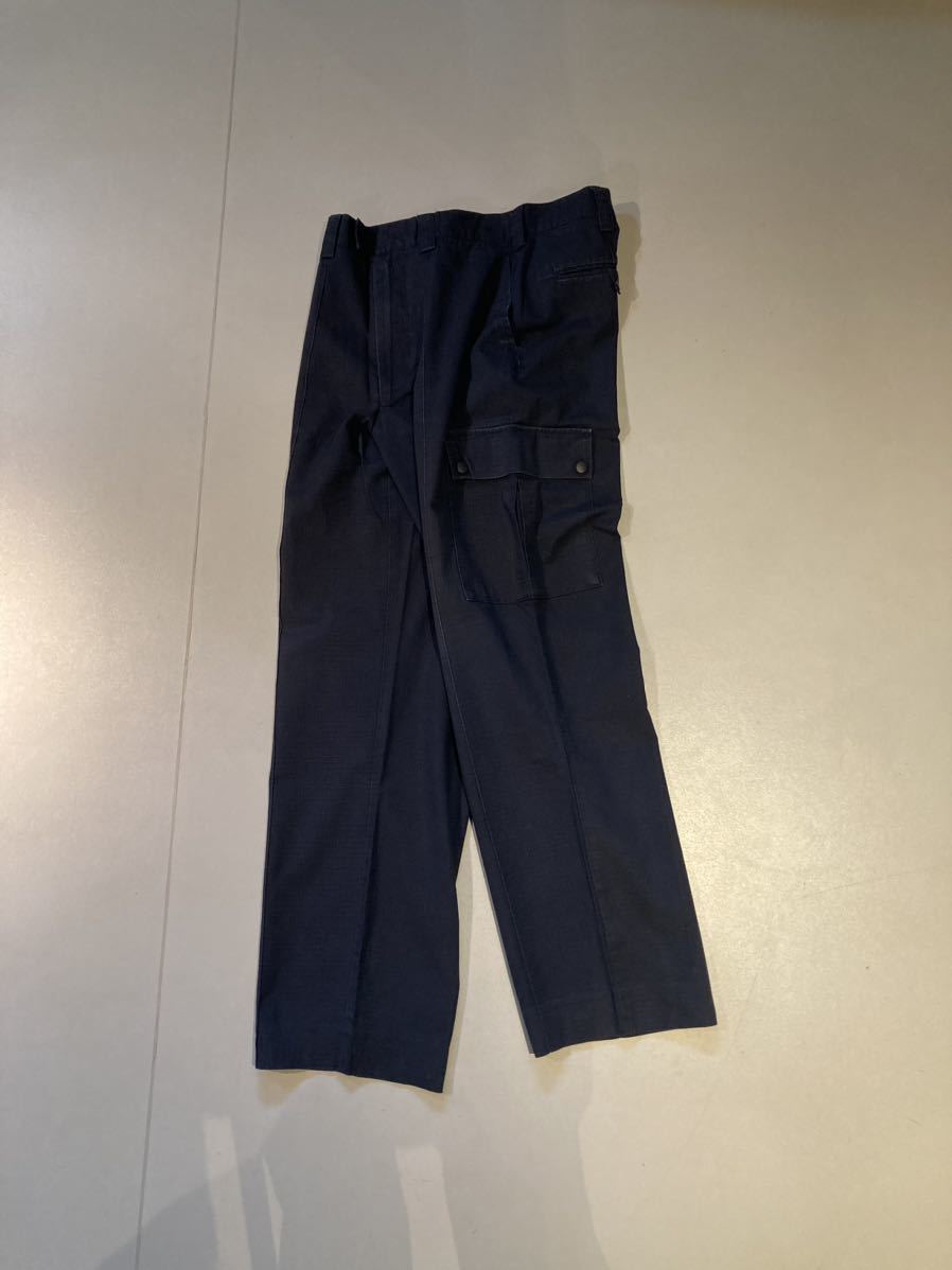 2011 год British POLICE cargo pants *34×31~ 2000 годы Англия полиция Англия Police брюки-карго "губа" Stop темно-синий 