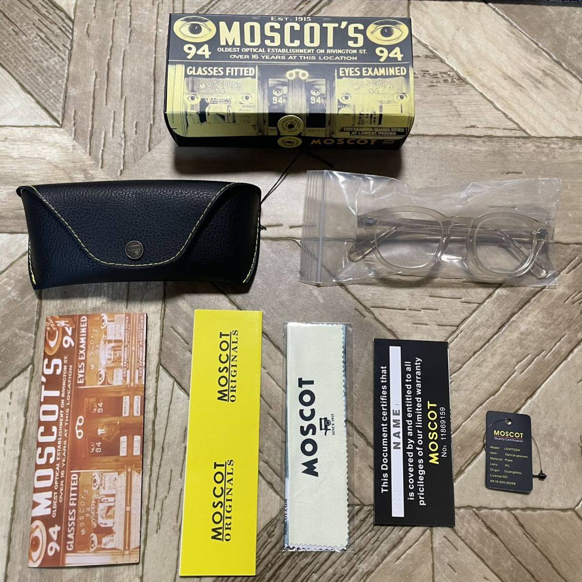 MOSCOT LEMTOSH モスコット レムトッシュ 46 M イエロークリア
