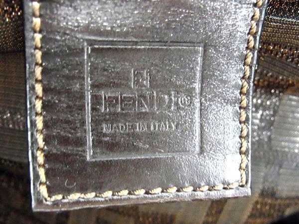 1円 ■美品■ FENDI フェンディ ズッカ柄 ナイロン 折り畳み式 ハンドバッグ トートバッグ 手提げかばん 手持ち ブラウン系 AI8695ハh_画像7