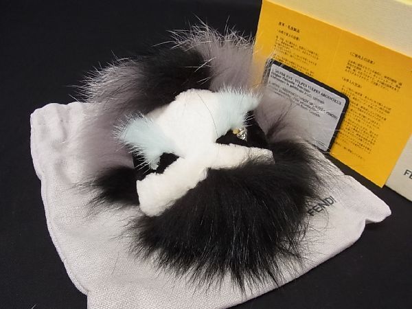 # ultimate beautiful goods #FENDI Fendi bag bagz Monstar fur bag charm key ring key holder black group × multi AD7377seZ