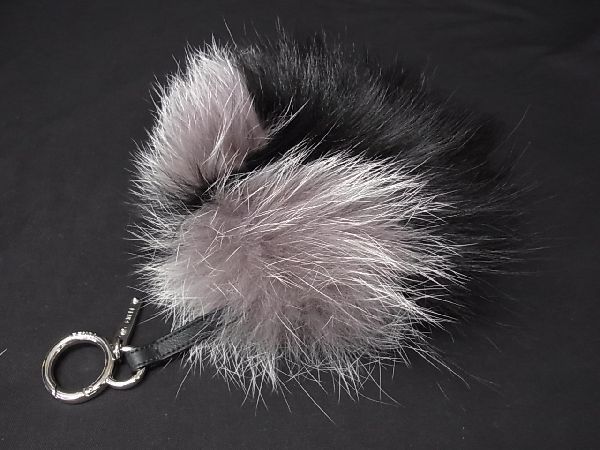 # ultimate beautiful goods #FENDI Fendi bag bagz Monstar fur bag charm key ring key holder black group × multi AD7377seZ