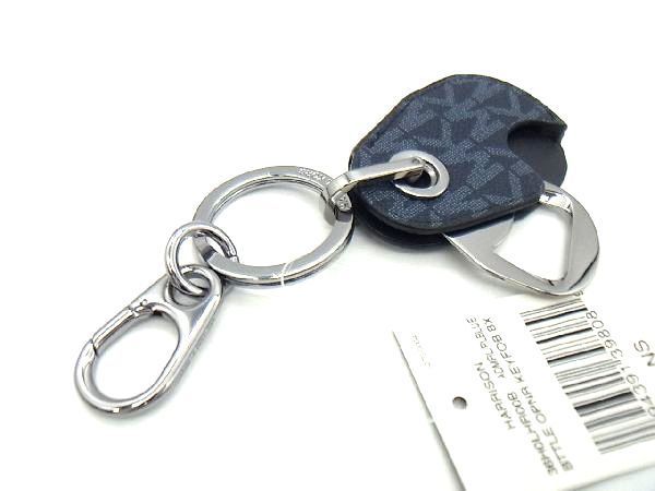 # new goods # unused # MICHAEL KORS Michael Kors MK pattern PVC bottle opener key holder key ring navy series × silver group BB5818kiZ