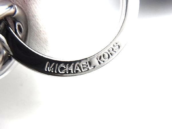 # new goods # unused # MICHAEL KORS Michael Kors MK pattern PVC bottle opener key holder key ring navy series × silver group BB5818kiZ