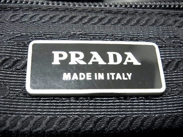 ■極美品■ PRADA プラダ テスートナイロン トートバッグ ショルダーバッグ 肩掛けかばん レディース ブラック系 AG2181アZ_画像10