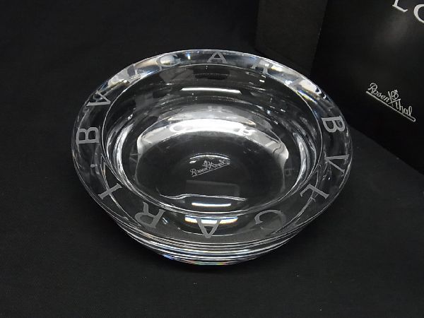 ■極美品■ BVLGARI ブルガリ Rosenthal ローゼンタール 灰皿 アッシュトレイ 小物入れ インテリア クリア AH4985オZ_画像1