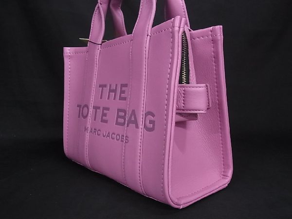 ■新品■未使用■ MARC JACOBS マークジェイコブス THE TOTE BAG 22AW レザー 2WAY ハンドバッグ トート ショルダー ピンク系 AJ0583UZ_画像3