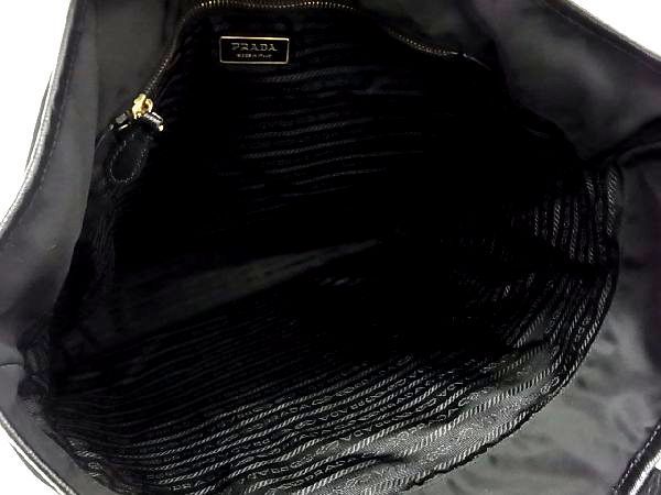 □極美品□ PRADA プラダ BR4428 テスートナイロン×サフィアーノレザー