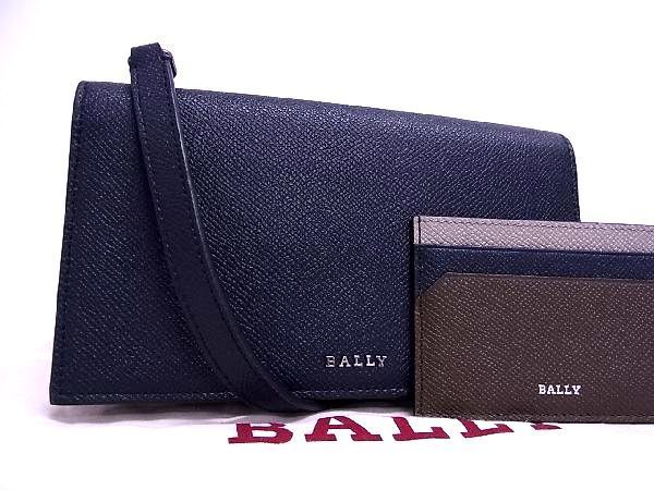 ■新品■未使用■ BALLY バリー レザー 2WAY ショルダーバッグ ポシェット クラッチ 手持ち 肩掛け 斜め掛けかばん ネイビー系 AD7356セZ