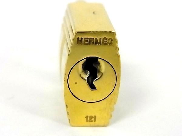 # ultimate beautiful goods # HERMES Hermes toliyonkre man s cloche to Gold katena key bag charm key number 121 brown group K7946WL