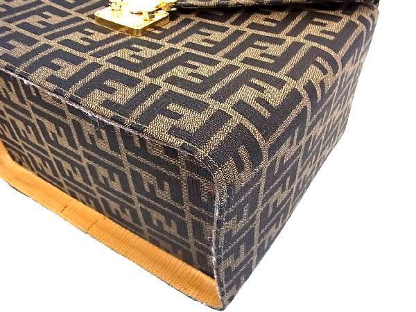 □極美品□ FENDI フェンディ ズッカ柄 キャンバス×レザー 2WAY