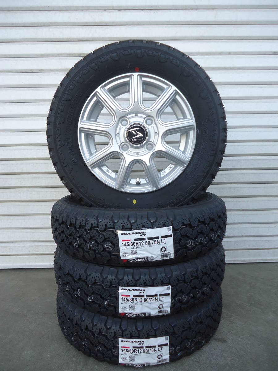 新品ヨコハマゴツゴツタイヤ☆ジオランダーKT☆145/80R12☆ホビオ