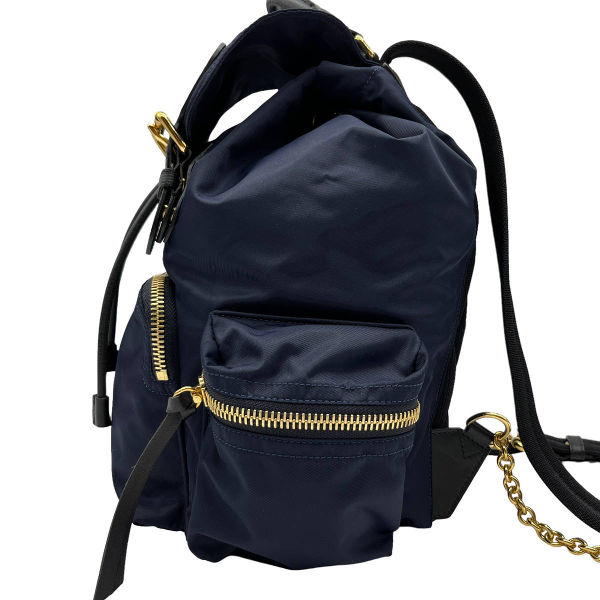 極美品 バーバリー リュックサック チェーン バックパック ナイロン