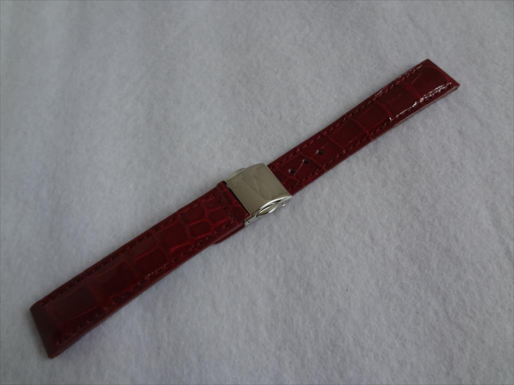 Seiko 純正 腕時計ベルト ルキア LUKIA SSVS017 SSVS021用 16mm クロコダイル レザーバンド 本革 赤色 レッド