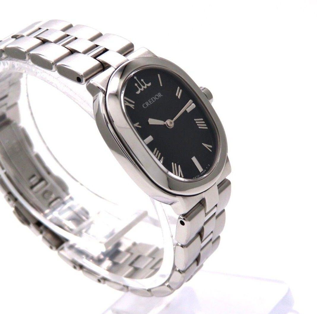 SEIKO】セイコー 時計 'クレドールアクア' オーバルモデル ブラック