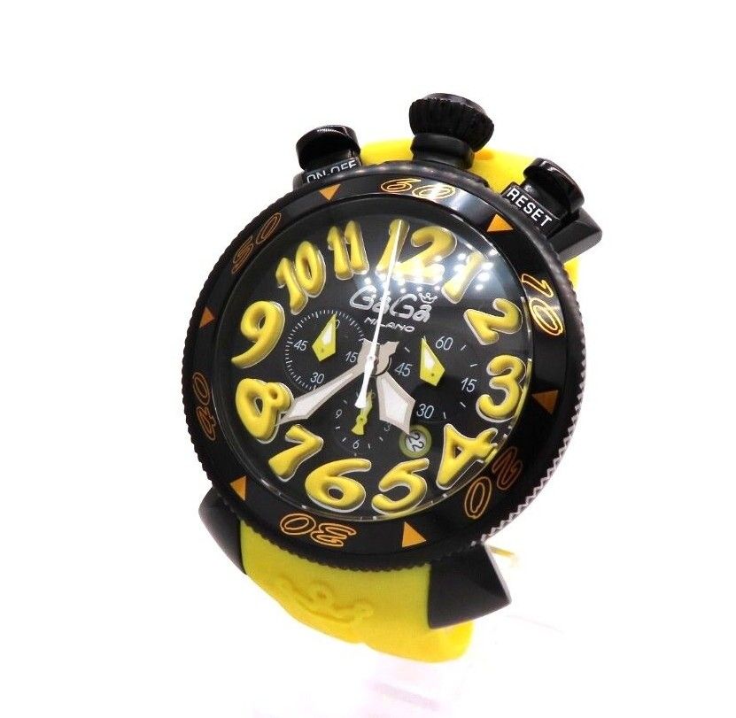 GaGa MILANO】ガガミラノ 時計 'マヌアーレクロノグラフ' ブラック