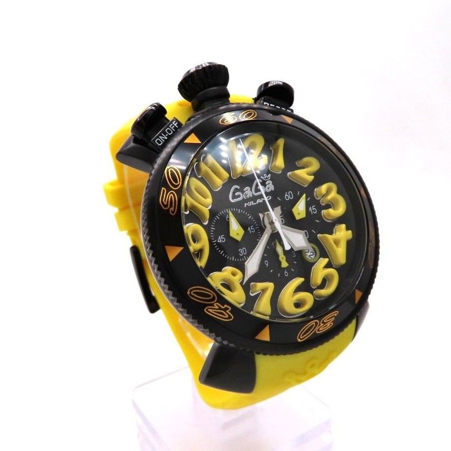 GaGa MILANO】ガガミラノ 時計 'マヌアーレクロノグラフ' ブラック