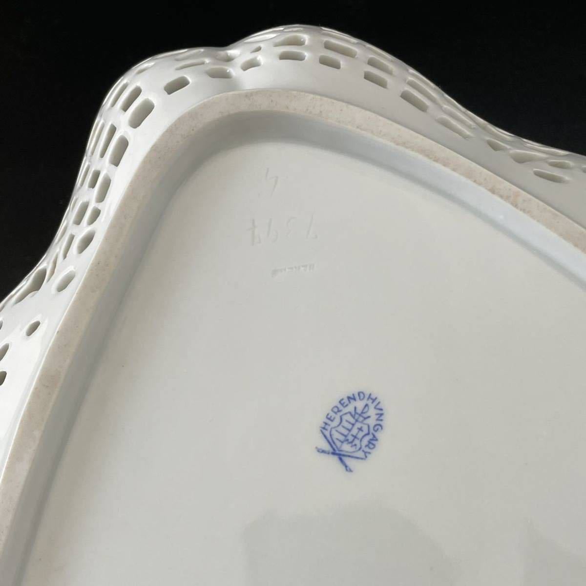 ◇2度と出ない新品未使用品☆ヘレンド ヴィクトリアブーケ 透かし 三角