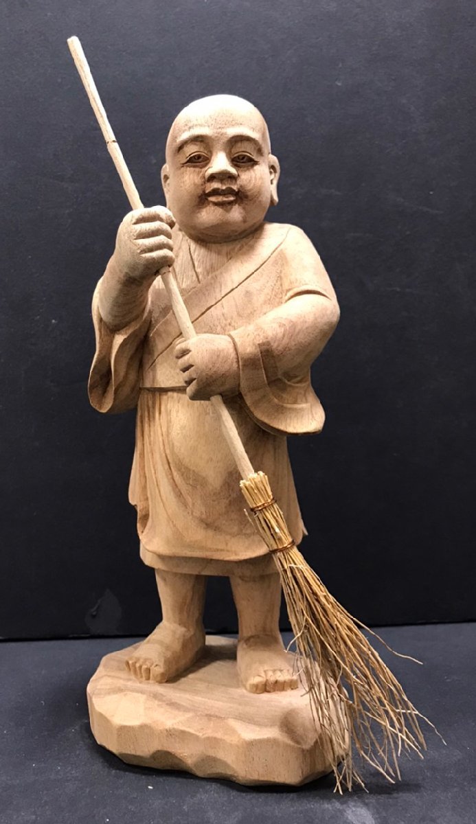 のアイテムをご購入 掃心小僧木 お掃除小僧 洗心童子 木彫 木 木製
