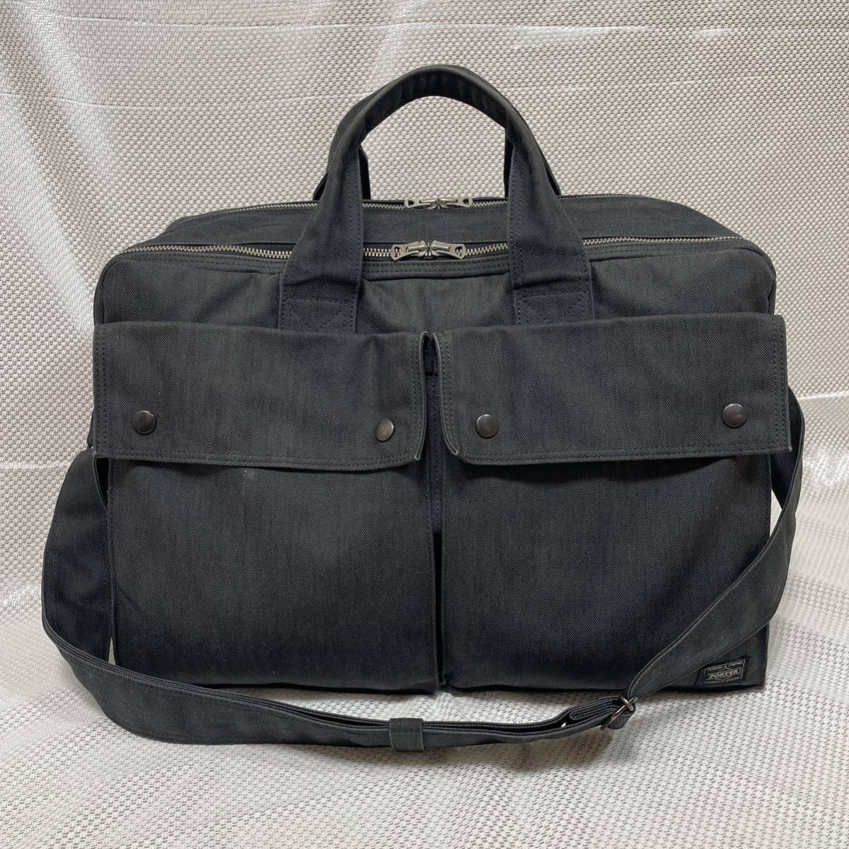良品】吉田カバン PORTER SMOKY 大型 2層式オーバーナイター ポーター