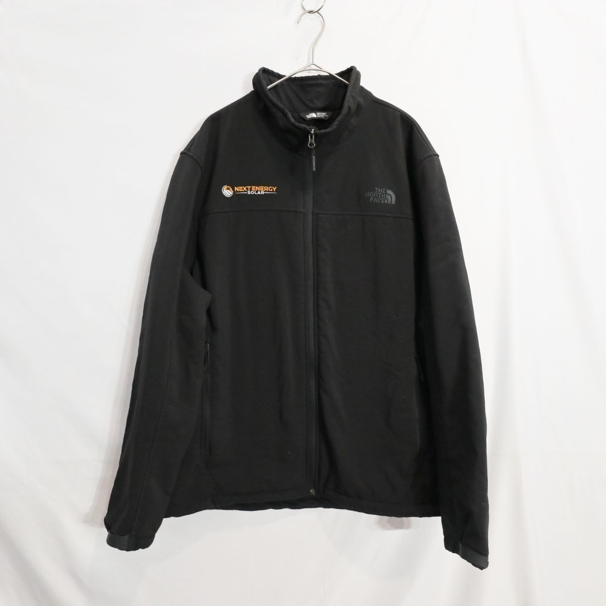 ■ THE NORTH FACE ノースフェイス ソフトシェルジャケット アウトドア ウィンターウェア キャンプ ブラック (XXL) 中古 古着 L9913の画像1