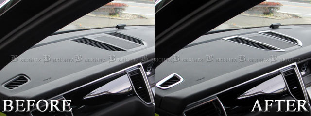  Porsche Macan 95BCTM front air conditioner ring satin silver duct garnish cover panel INT-ETC-047