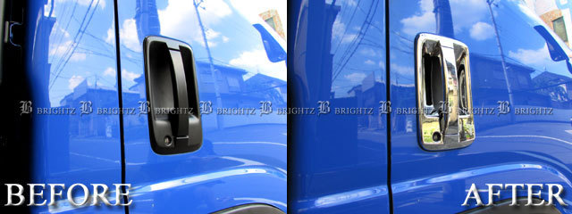 いすゞ 大型ファイブスターギガ メッキ ドア ノブ 皿 セット B ガーニッシュ TRUCK－S－006_画像6