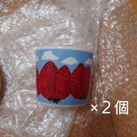 マリメッコ marimekko ラテマグ 2個 MANSIKKAVUORET いちご