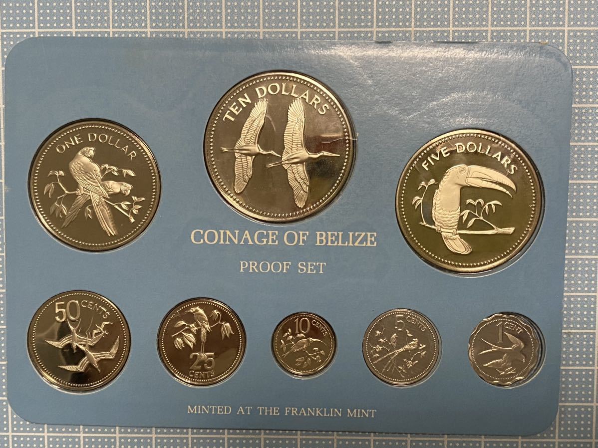 ベリーズ【1979】プルーフセット COINAGE OF BELIZE PROOF SET　アンティーク_画像1