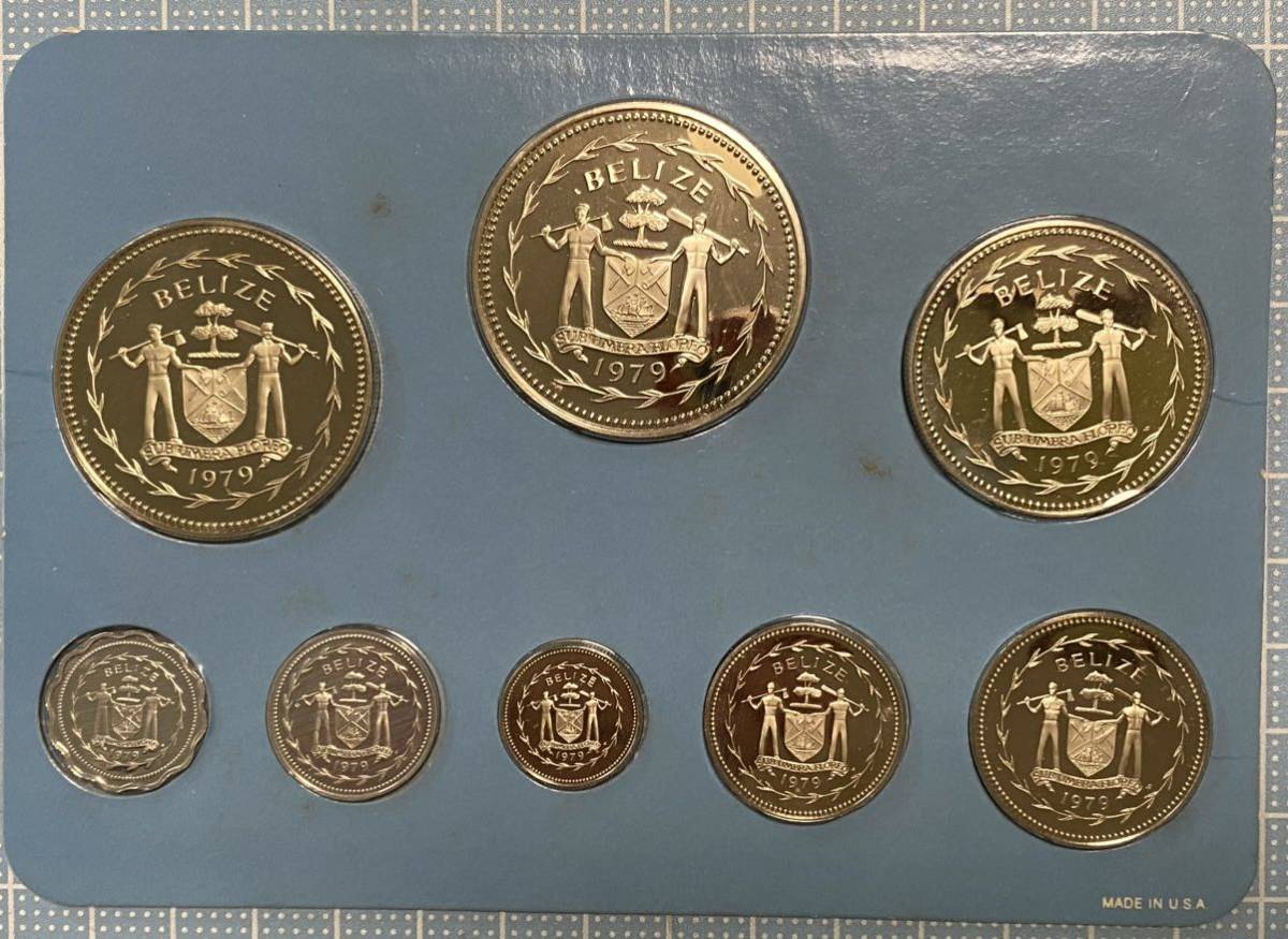 ベリーズ【1979】プルーフセット COINAGE OF BELIZE PROOF SET　アンティーク_画像2