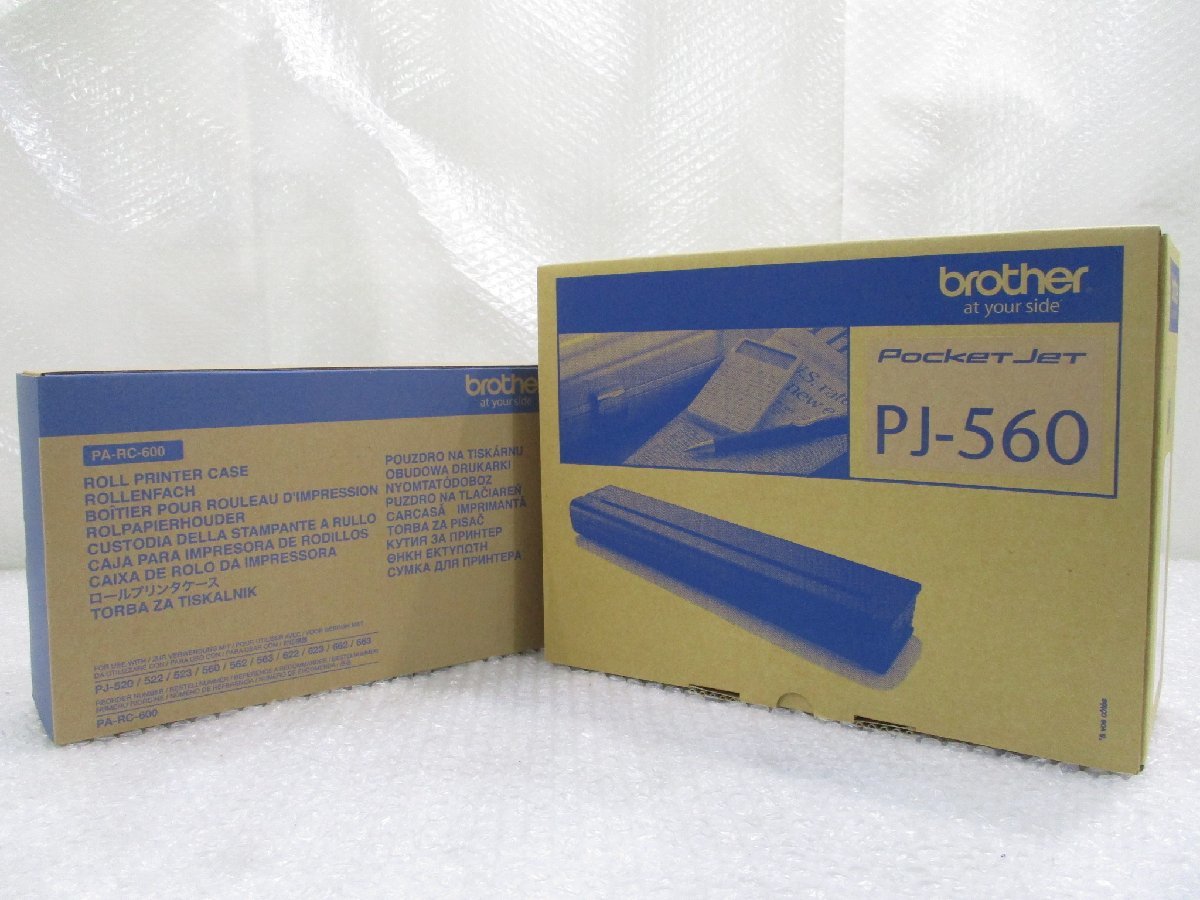 ★ほぼ未使用 brother ブラザー PocketJet PJ-560 A4 モバイル感熱式プリンタ Bluetooth搭載 ロールプリンターケース付き w3151の画像1
