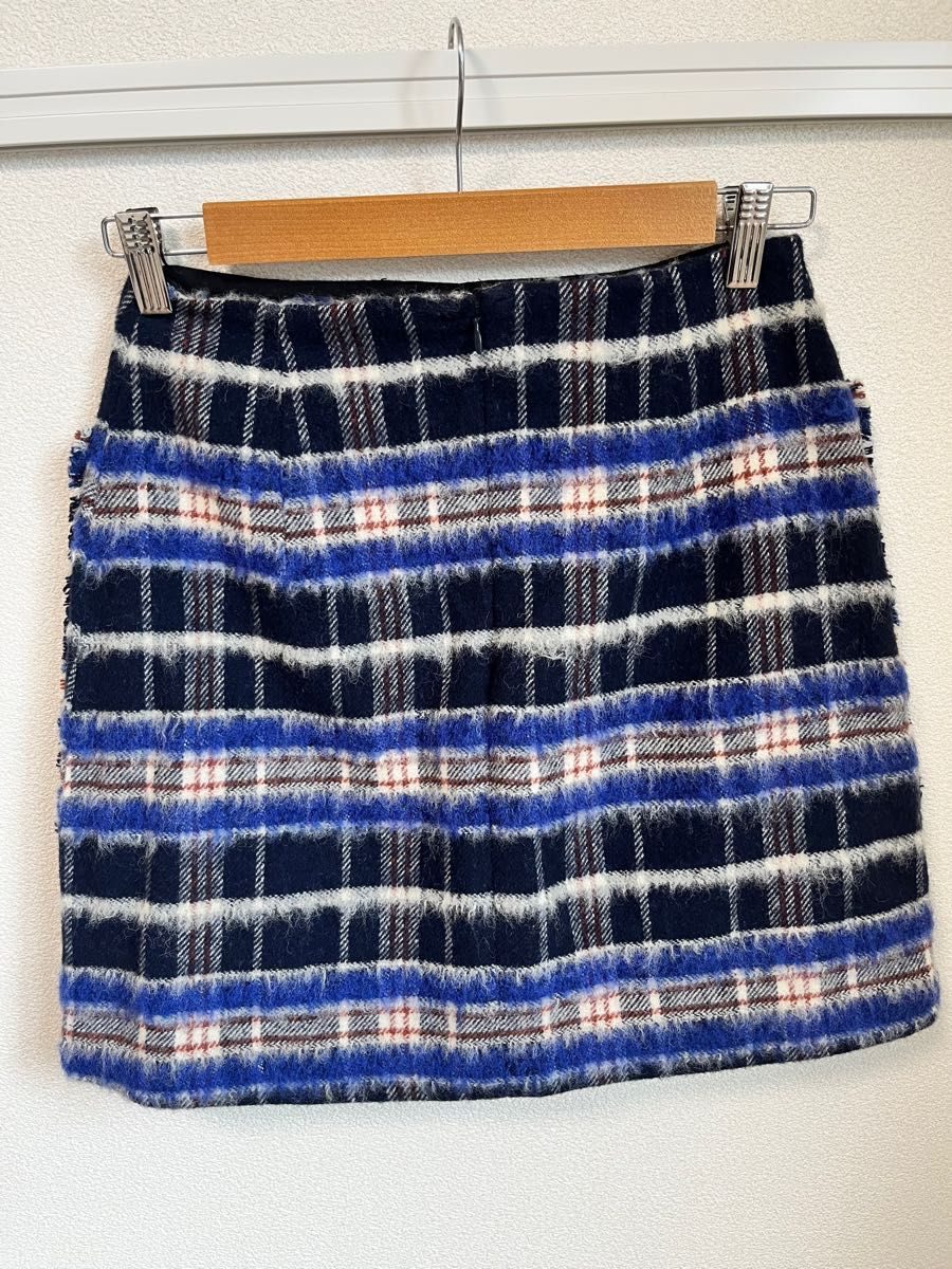 レディアゼル　REDYAZEL キュロット　台形スカート　チェック柄　ミニ丈　Mサイズ　冬スカート